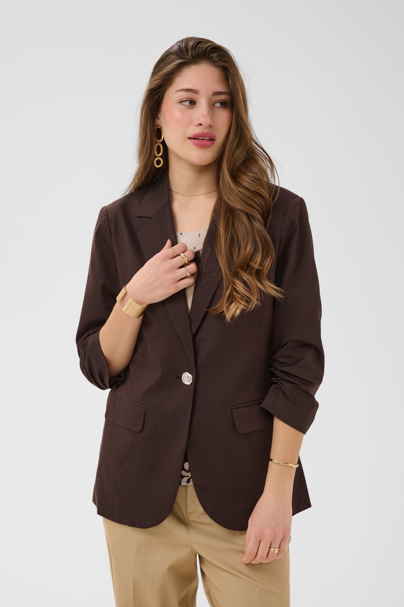 Gia Blazer by Cream - Java - Blue Sky Fashions & Lingerie