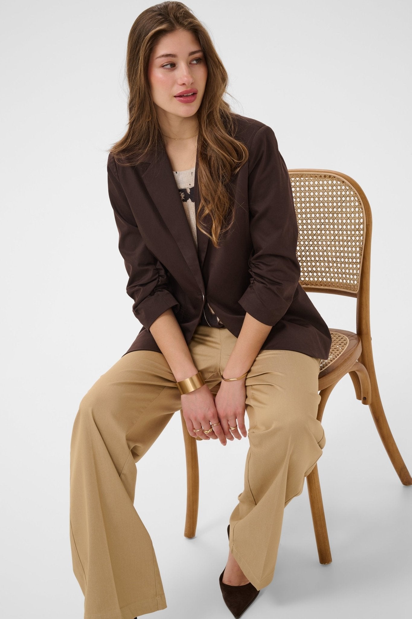 Gia Blazer by Cream - Java - Blue Sky Fashions & Lingerie