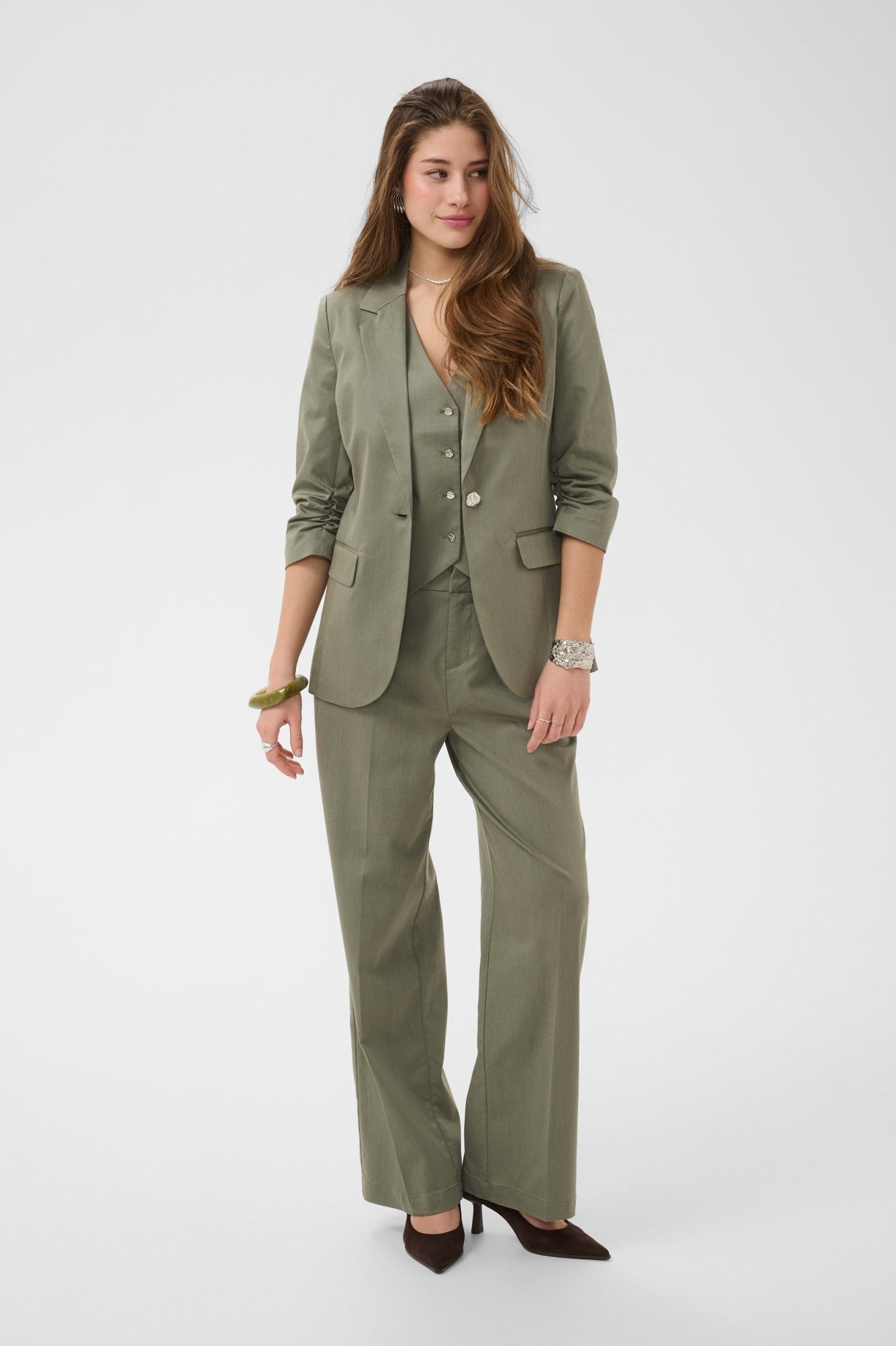 Gia Blazer by Cream - Mulled Basil - Blue Sky Fashions & Lingerie