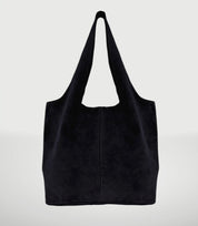 Giannina Suede Leather Shoulder Bag - Black - Blue Sky Fashions & Lingerie