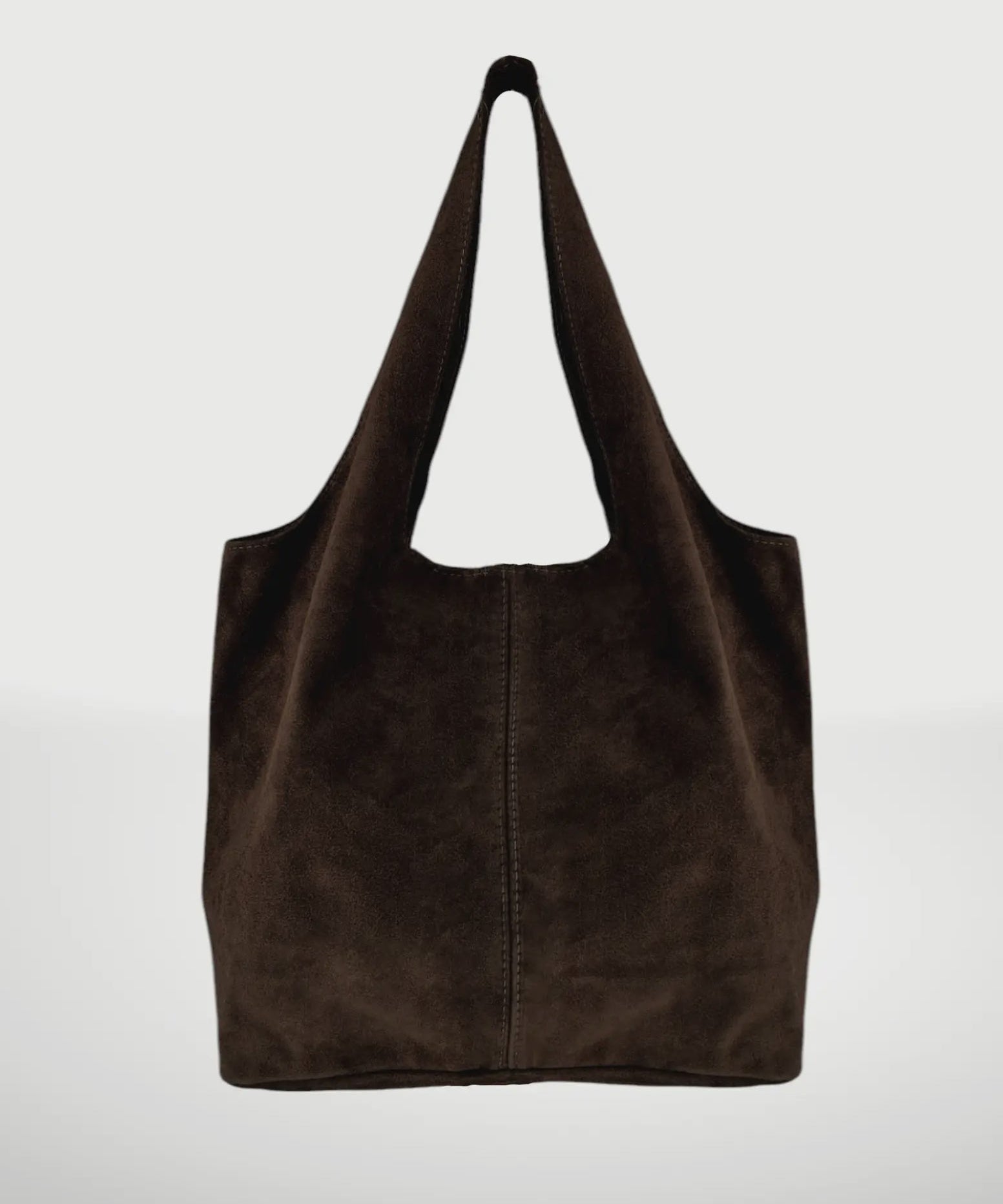 Giannina Suede Leather Shoulder Bag - Coffee - Blue Sky Fashions & Lingerie