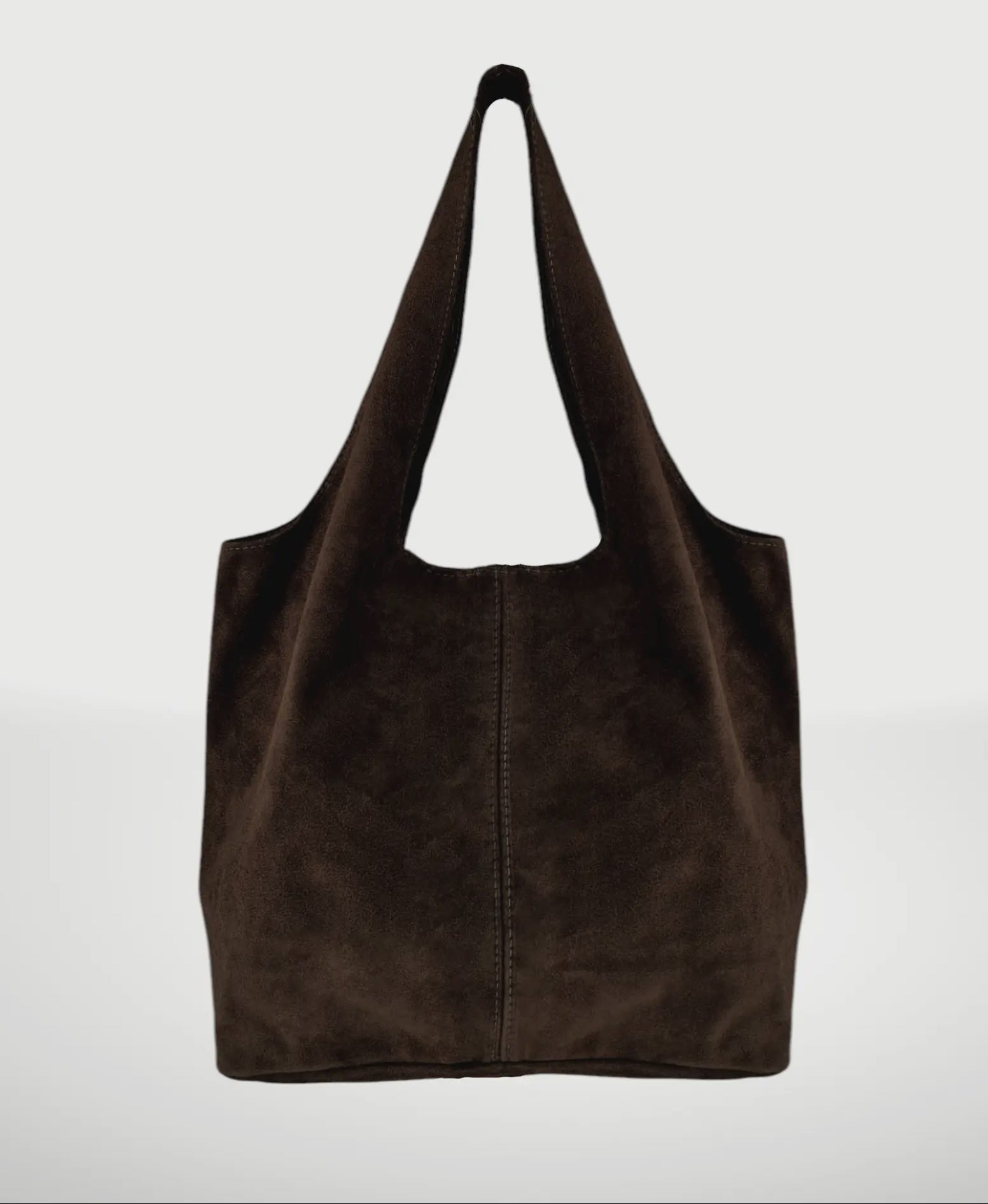 Giannina Suede Leather Shoulder Bag - Coffee - Blue Sky Fashions & Lingerie