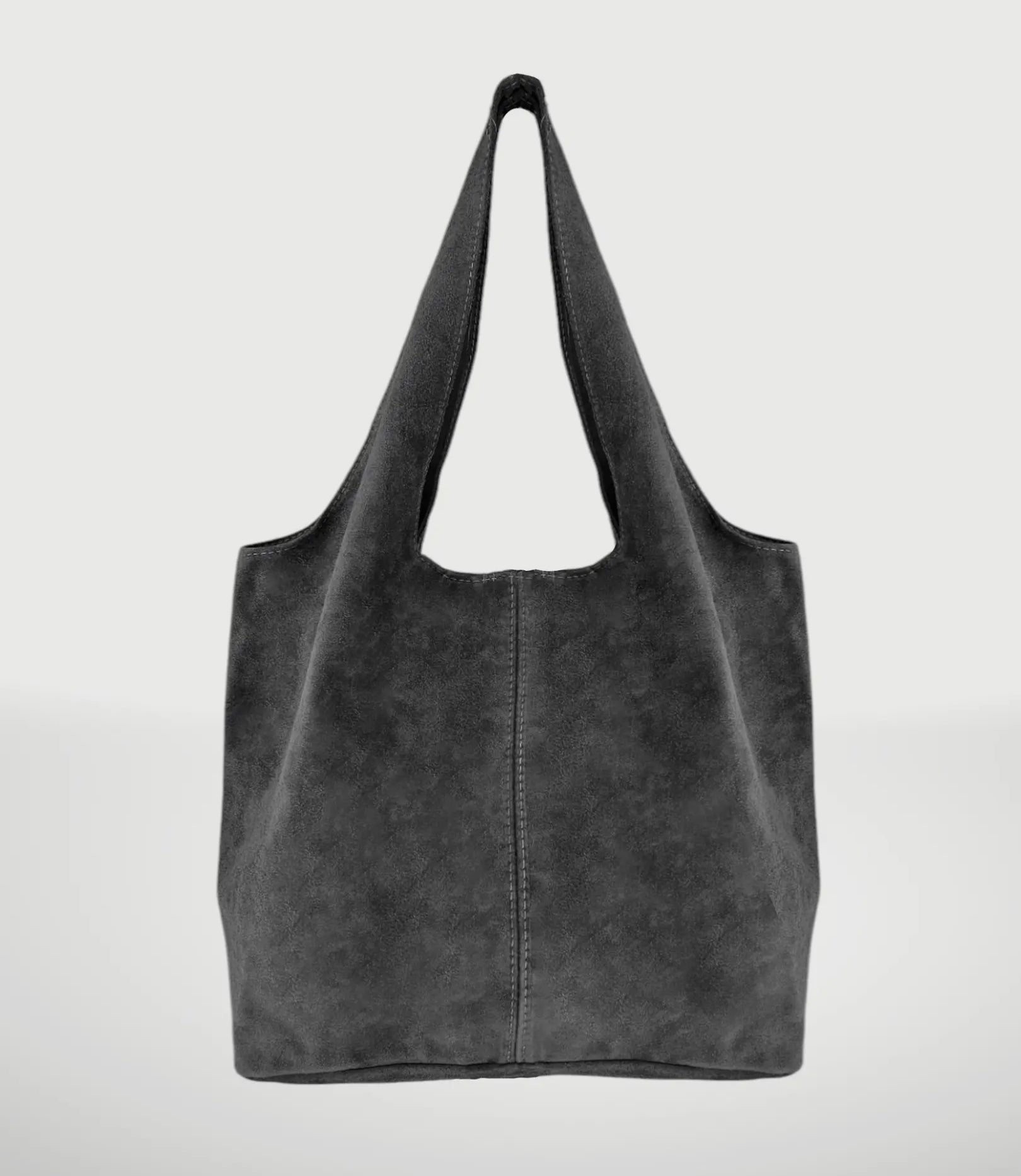 Giannina Suede Leather Shoulder Bag - Grey - Blue Sky Fashions & Lingerie