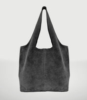 Giannina Suede Leather Shoulder Bag - Grey - Blue Sky Fashions & Lingerie