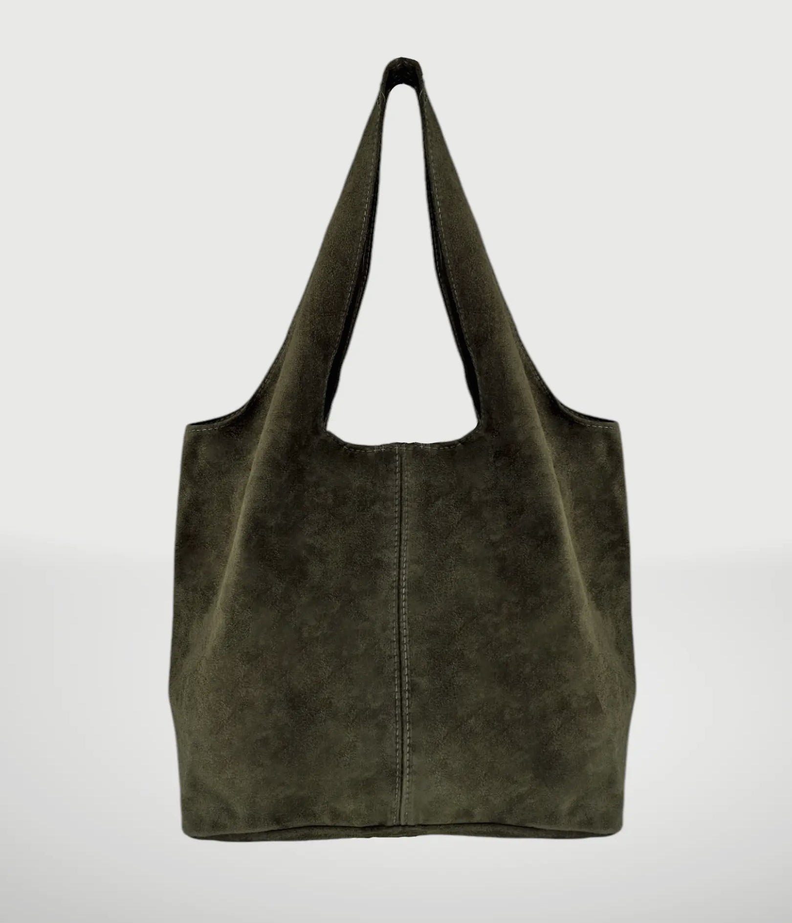Giannina Suede Leather Shoulder Bag - Military Green - Blue Sky Fashions & Lingerie