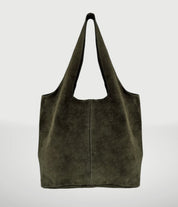 Giannina Suede Leather Shoulder Bag - Military Green - Blue Sky Fashions & Lingerie