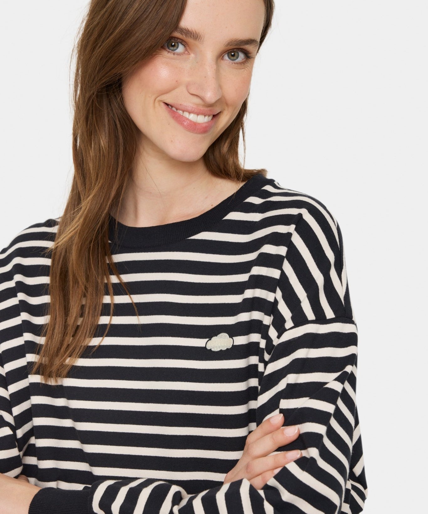 Gila striped sweatshirt by Saint Tropez - Blue Sky Fashions & Lingerie