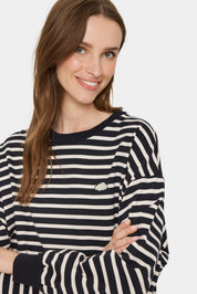 Gila striped sweatshirt by Saint Tropez - Blue Sky Fashions & Lingerie