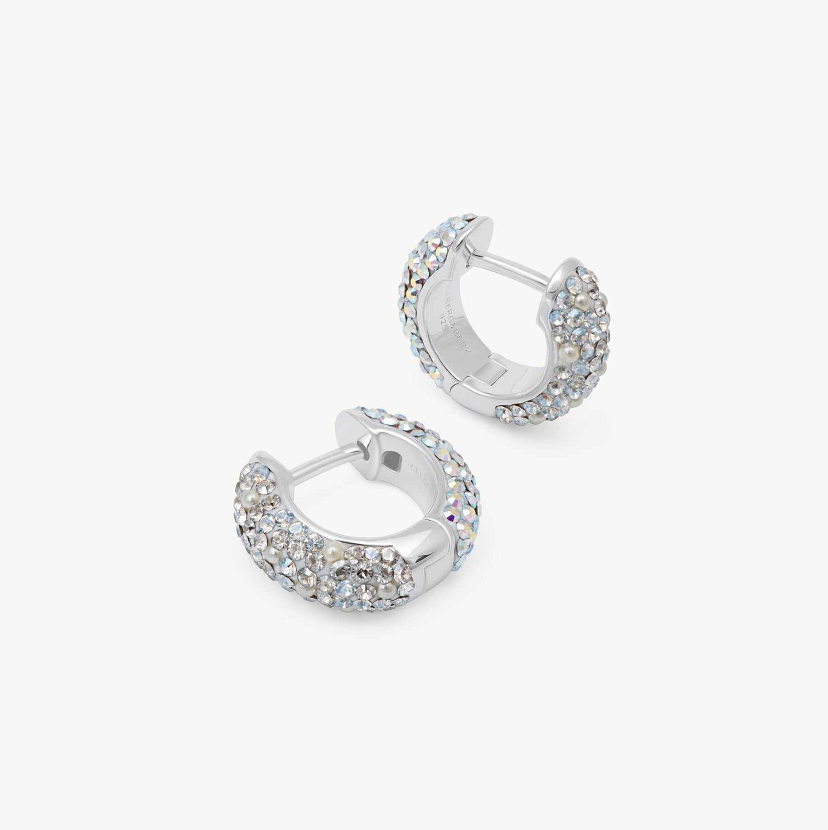 GLITZ AND AURORA BOREALIS SPARKLE REVERSIBLE HOOP EARRINGS - Blue Sky Fashions & Lingerie