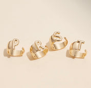 Gold Plated Adjustable Bubble Initial Ring - Blue Sky Fashions & Lingerie