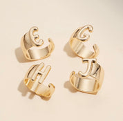 Gold Plated Adjustable Bubble Initial Ring - Blue Sky Fashions & Lingerie