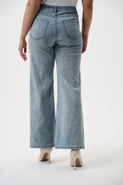 Goldie | Classic Wide - Leg Stretch Jeans by Joseph Ribkoff - light blue 251968 - Blue Sky Fashions & Lingerie