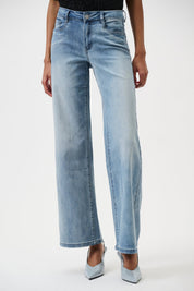 Goldie | Classic Wide - Leg Stretch Jeans by Joseph Ribkoff - light blue 251968 - Blue Sky Fashions & Lingerie