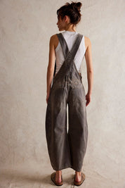 Good Luck Barrel Overalls - Antique Grey - Blue Sky Fashions & Lingerie