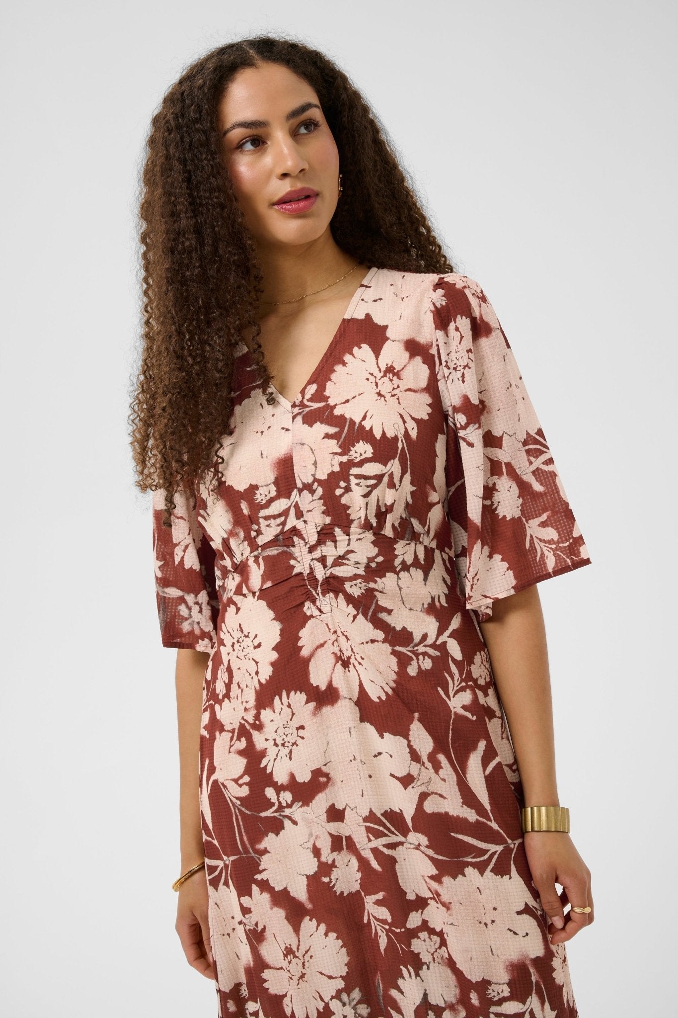 Hailey long dress by Cream - Brandy Flower - Blue Sky Fashions & Lingerie
