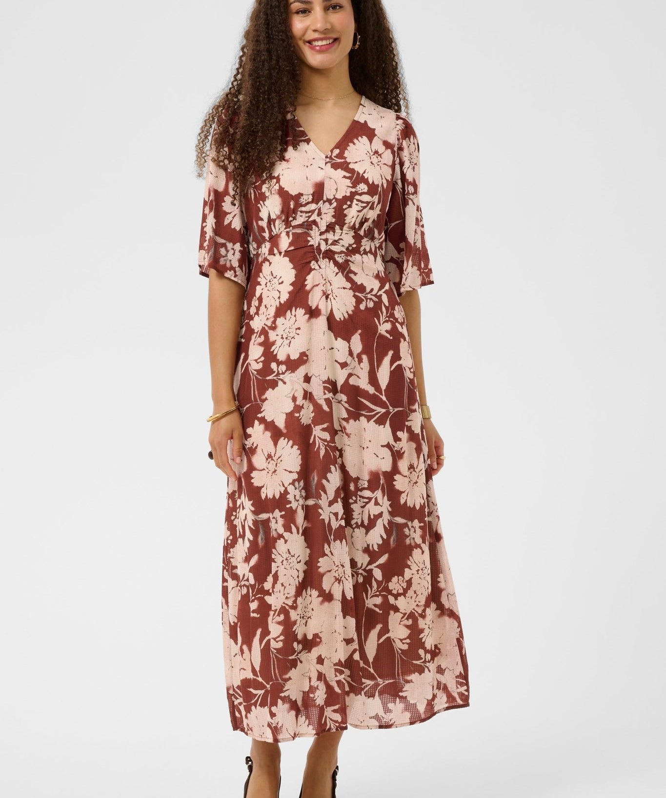 Hailey long dress by Cream - Brandy Flower - Blue Sky Fashions & Lingerie