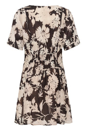 Hailey Short Dress by Cream - Dark Brown Floral - Blue Sky Fashions & Lingerie