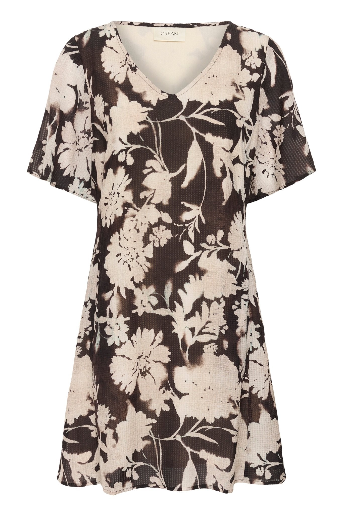 Hailey Short Dress by Cream - Dark Brown Floral - Blue Sky Fashions & Lingerie