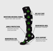 Halloween print knee high compression socks in size S/M - Blue Sky Fashions & Lingerie