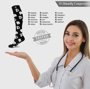 Halloween print knee high compression socks in size S/M - Blue Sky Fashions & Lingerie