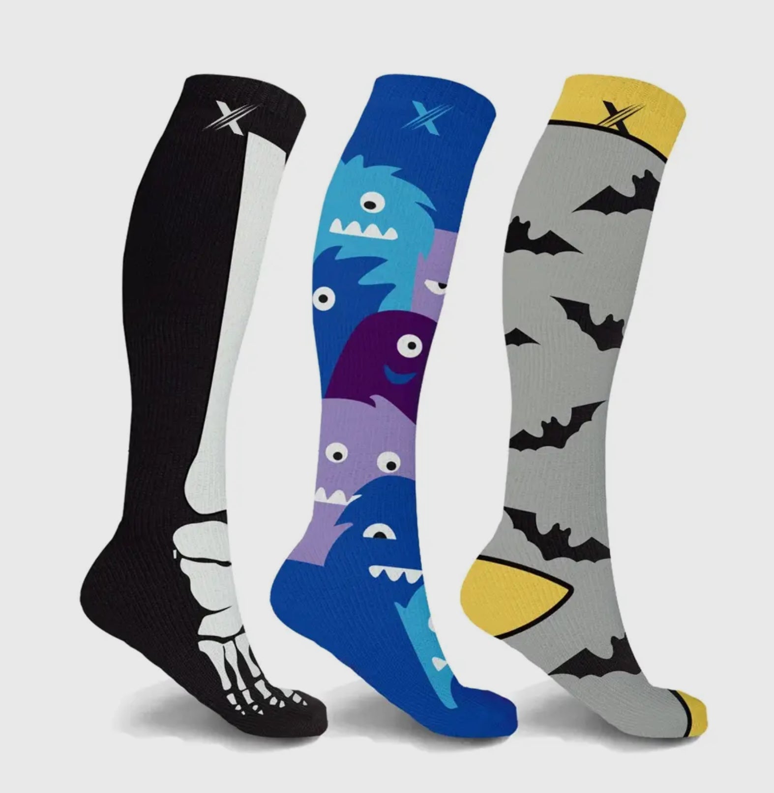 Halloween print knee high compression socks in size S/M - Blue Sky Fashions & Lingerie