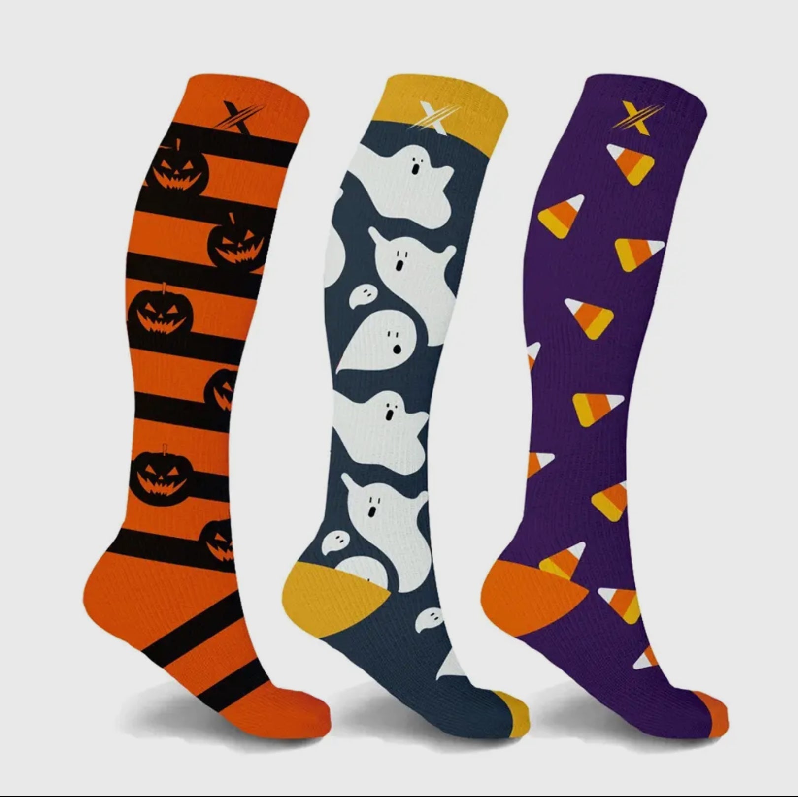 Halloween print knee high compression socks in size S/M - Blue Sky Fashions & Lingerie