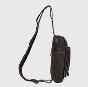 Hamilton Leather Crossbody Bag - Brown - Blue Sky Fashions & Lingerie