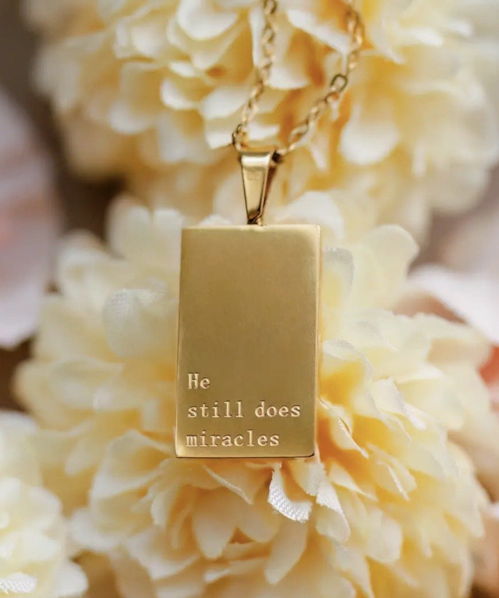 He Still Does Miracles 18k gold plated necklace - Blue Sky Fashions & Lingerie