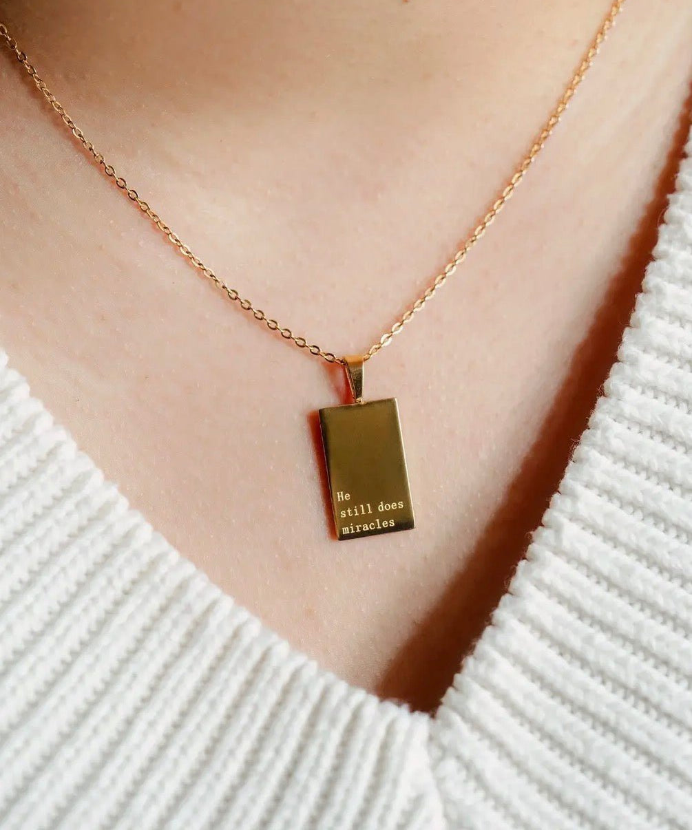 He Still Does Miracles 18k gold plated necklace - Blue Sky Fashions & Lingerie