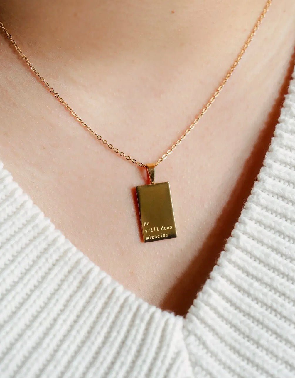He Still Does Miracles 18k gold plated necklace - Blue Sky Fashions & Lingerie