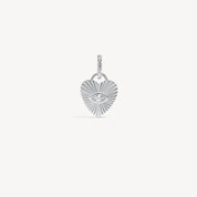 Heart Beam Charm - Silver - Blue Sky Fashions & Lingerie