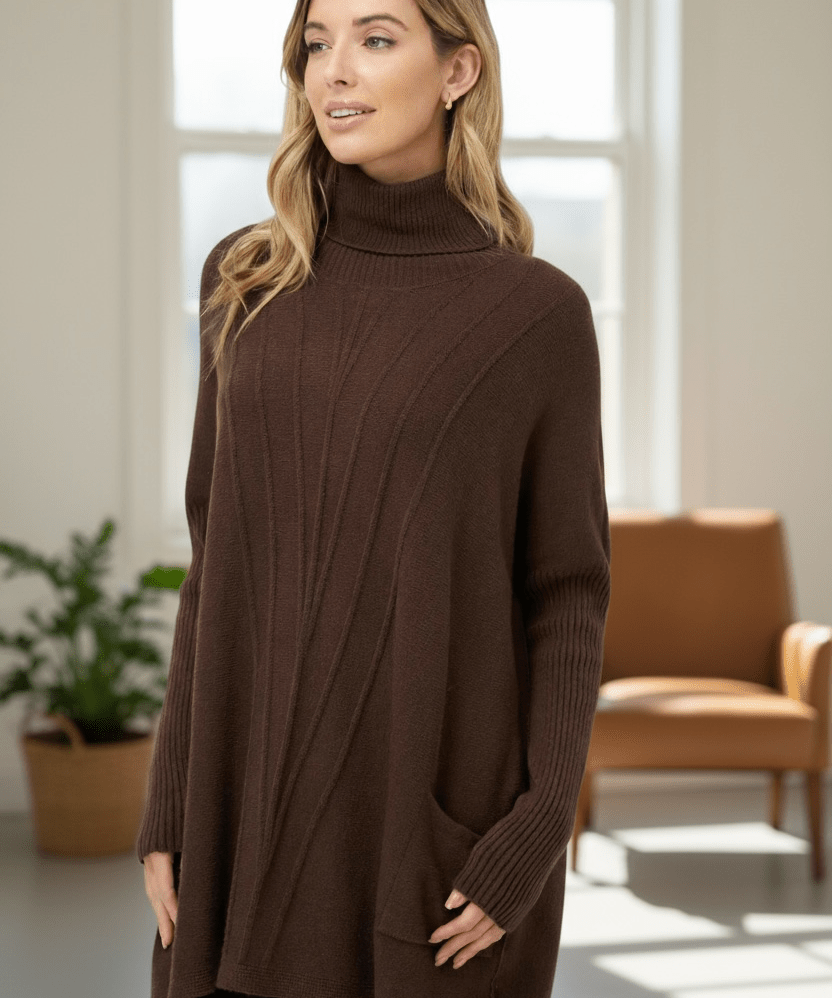 High neck tunic sweater - Blue Sky Fashions & Lingerie