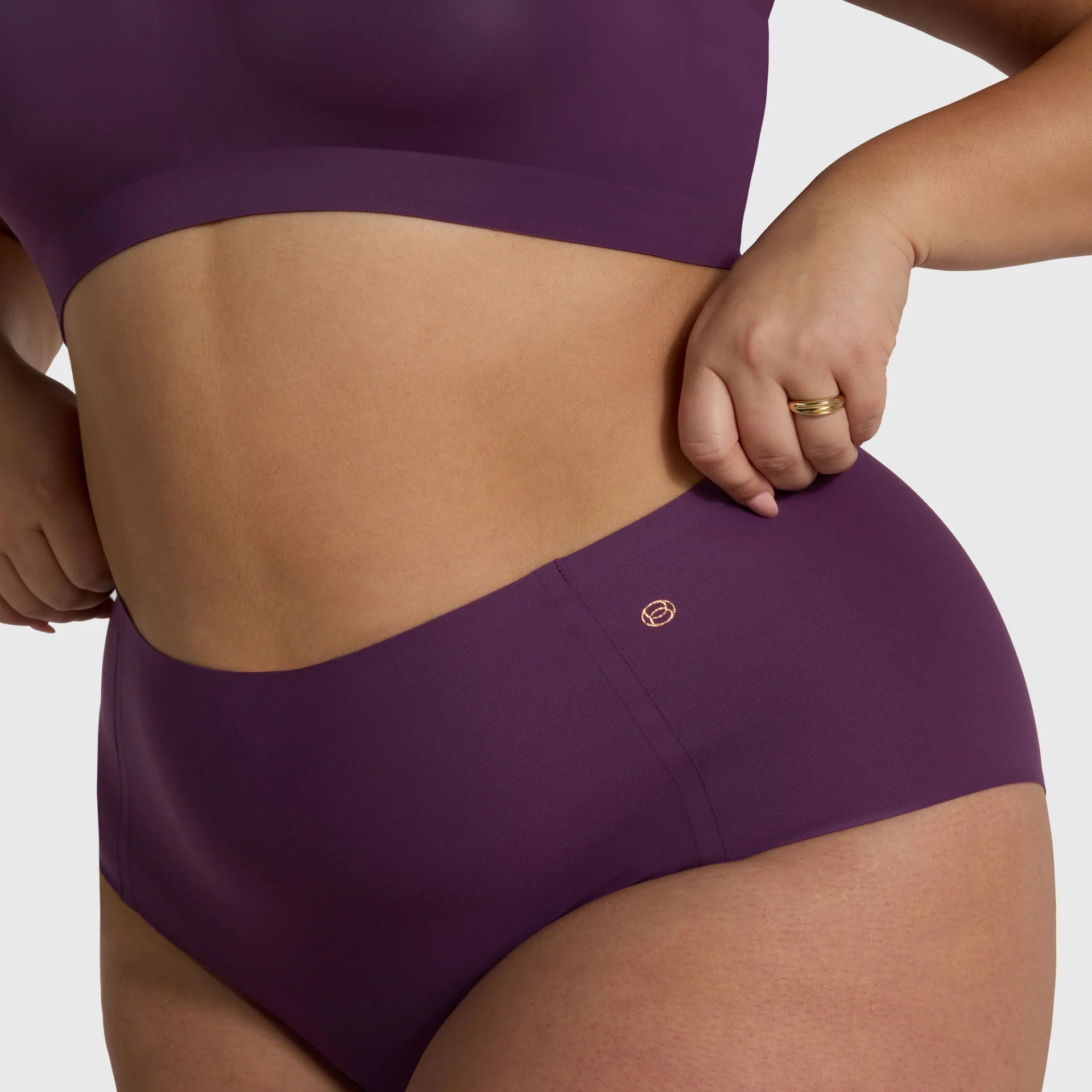 High - Waisted Retro Bikini - Plum - Blue Sky Fashions & Lingerie