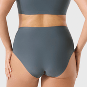HIGH - WAISTED RETRO BIKINI - Slate Grey - Blue Sky Fashions & Lingerie