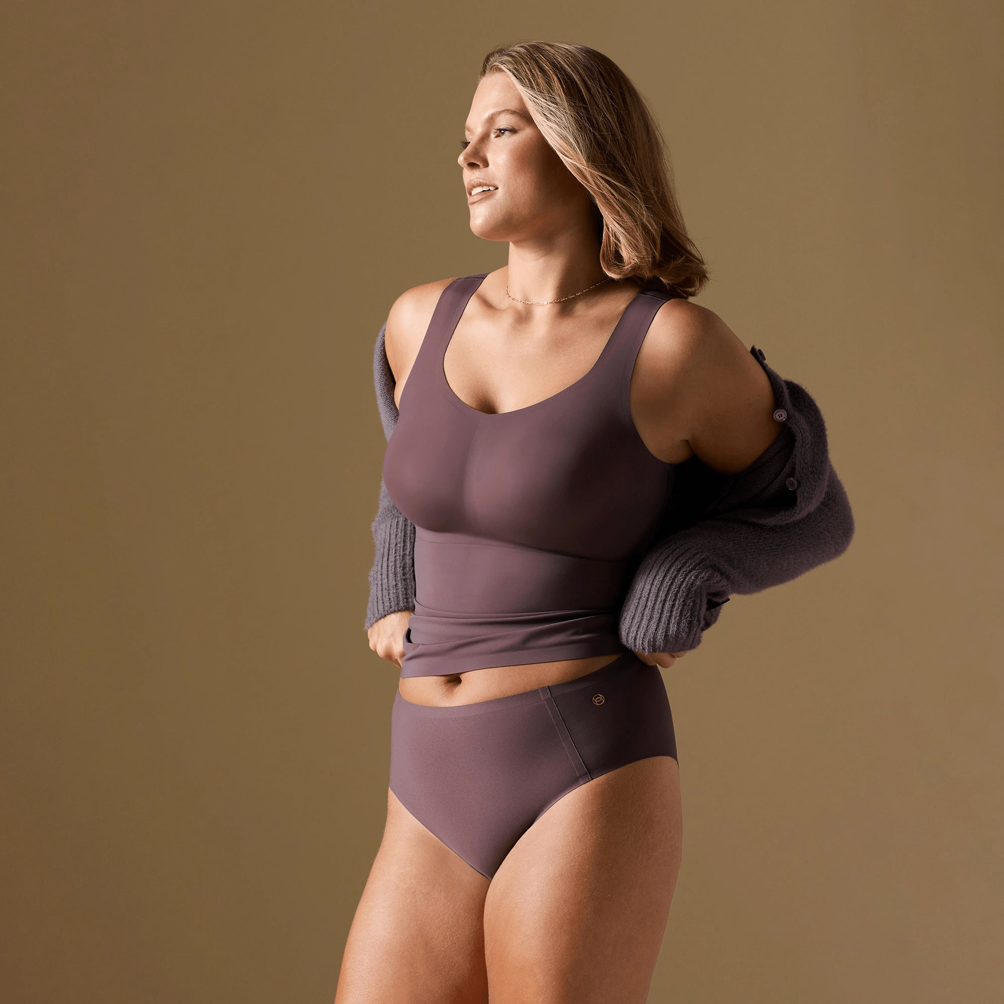 HIGH - WAISTED RETRO BIKINI - Thistle - Blue Sky Fashions & Lingerie