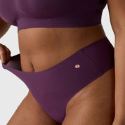 High - Waisted Thong - Plum - Blue Sky Fashions & Lingerie