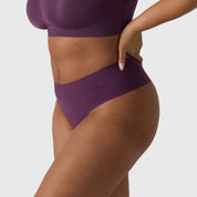 High - Waisted Thong - Plum - Blue Sky Fashions & Lingerie