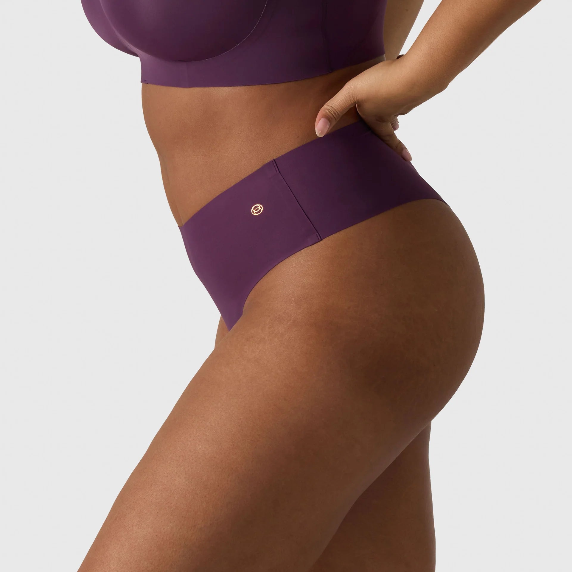 High - Waisted Thong - Plum - Blue Sky Fashions & Lingerie