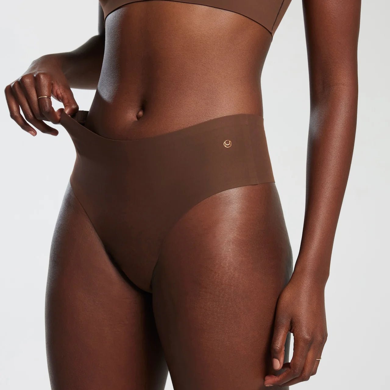 High - Waisted Thong - Umber - Blue Sky Fashions & Lingerie