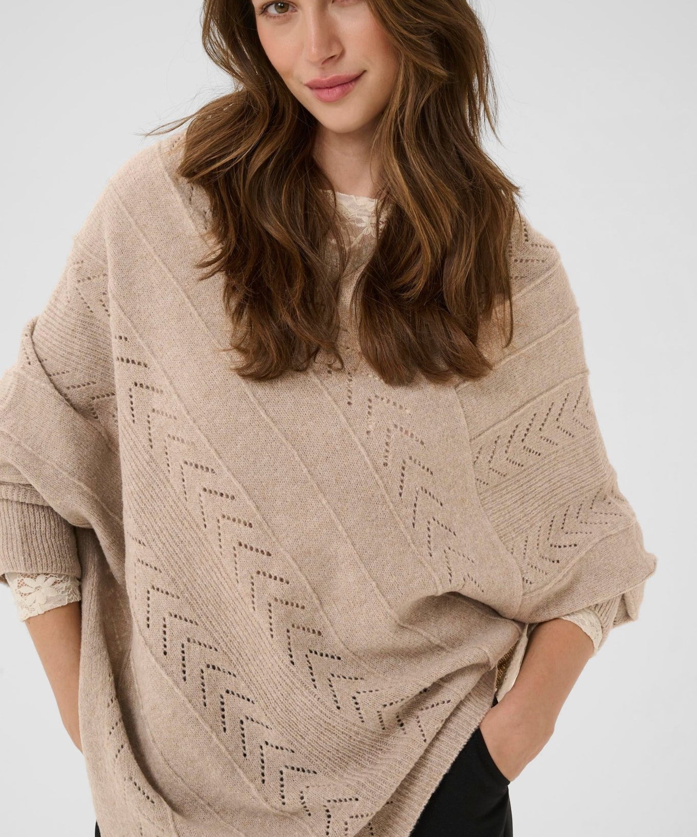 Holiday Knit Poncho - Blue Sky Fashions & Lingerie