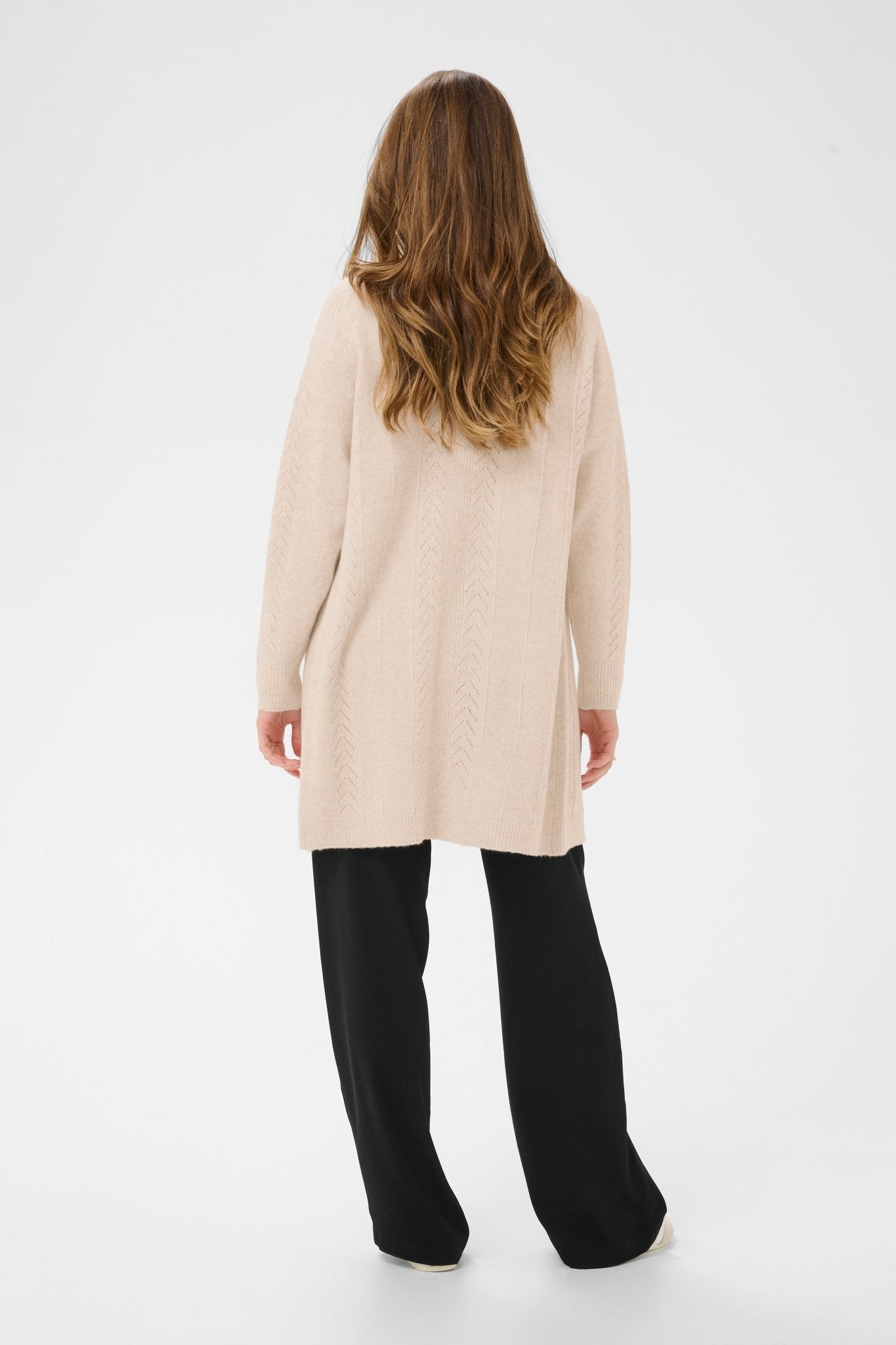 Holiday Long Knit Cardigan by Cream - oat melange - Blue Sky Fashions & Lingerie