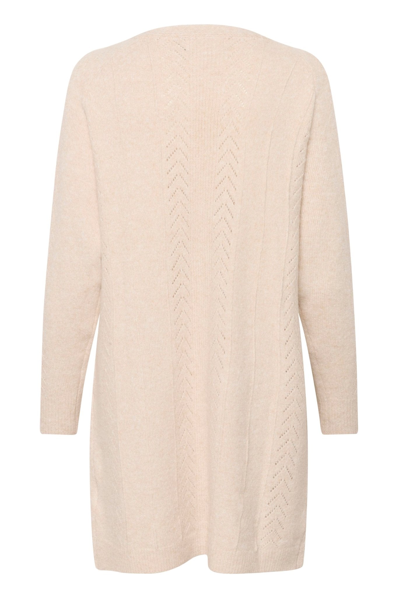 Holiday Long Knit Cardigan by Cream - oat melange - Blue Sky Fashions & Lingerie