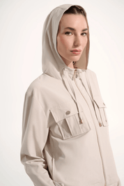Hooded Boxy Utility Jacket 262621 - Blue Sky Fashions & Lingerie