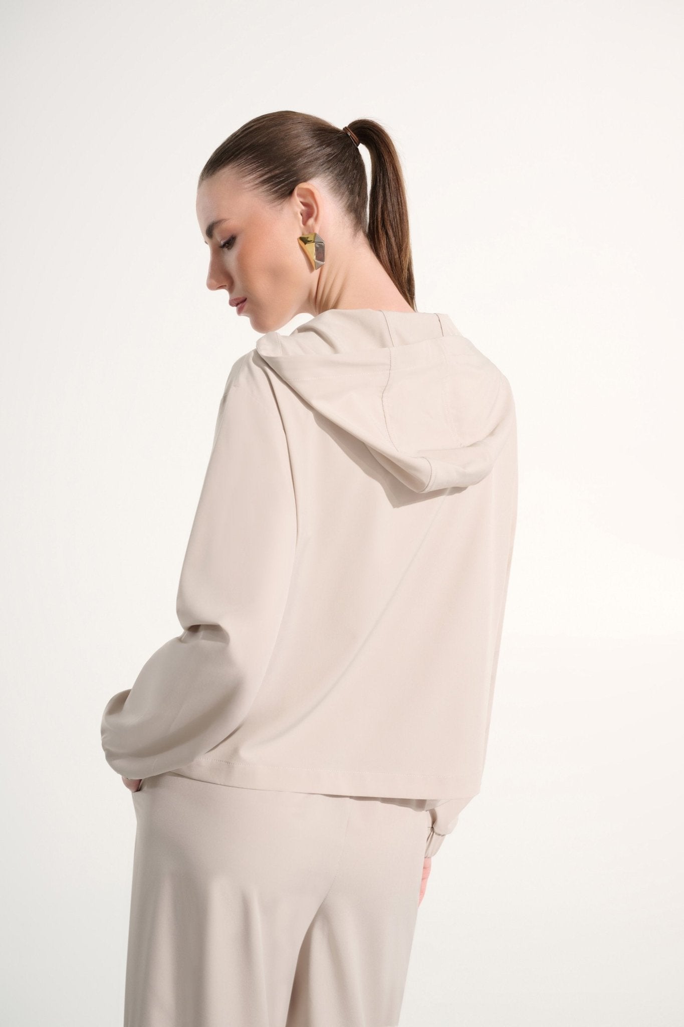 Hooded Boxy Utility Jacket 262621 - Blue Sky Fashions & Lingerie