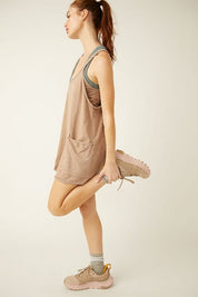 Hot Shot Mini Dress by Free People - Mocha Latte - Blue Sky Fashions & Lingerie