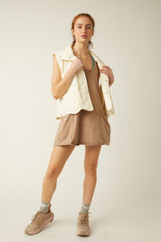 Hot Shot Mini Dress by Free People - Mocha Latte - Blue Sky Fashions & Lingerie