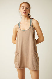 Hot Shot Mini Dress by Free People - Mocha Latte - Blue Sky Fashions & Lingerie