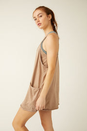 Hot Shot Mini Dress by Free People - Mocha Latte - Blue Sky Fashions & Lingerie