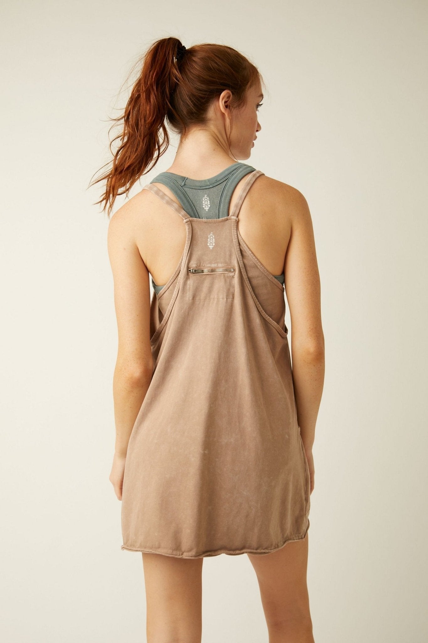Hot Shot Mini Dress by Free People - Mocha Latte - Blue Sky Fashions & Lingerie