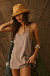 Hot Shot Mini Dress by Free People - Mocha Latte - Blue Sky Fashions & Lingerie
